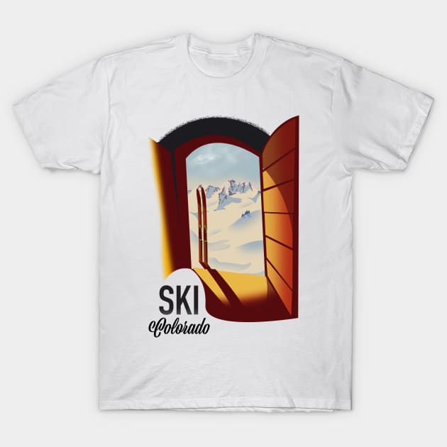 Ski Colorado T-Shirt by nickemporium1